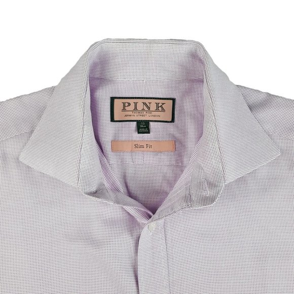 Thomas Pink Mens Slim Fit Oxford Dress Shirt - Picture 3 of 6